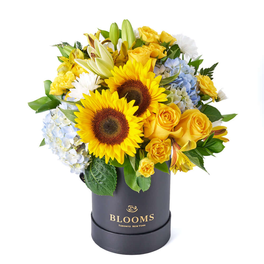 Crowning Glory Sunflower Arrangement, mixed flower assortment, sunflower assortment, sunflower arrangement delivery Connecticut, Connecticut