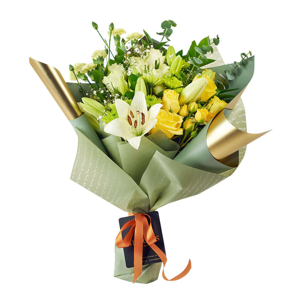 Joyful Renditions Floral Arrangement & Gift Set - Wine Gift Set - Connecticut Delivery
