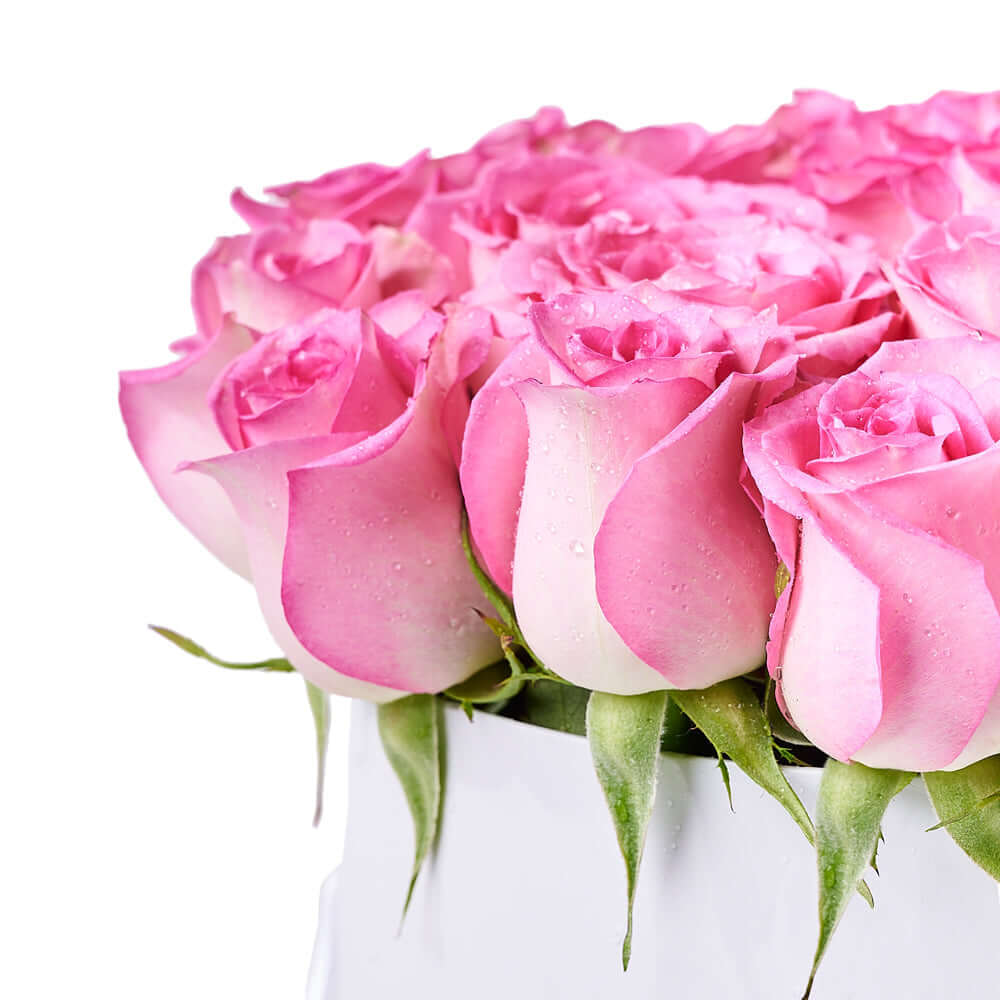 Luxe Pink Rose Gift Box, gift baskets, floral gifts, mother’s day gifts. Connecticut Delivery