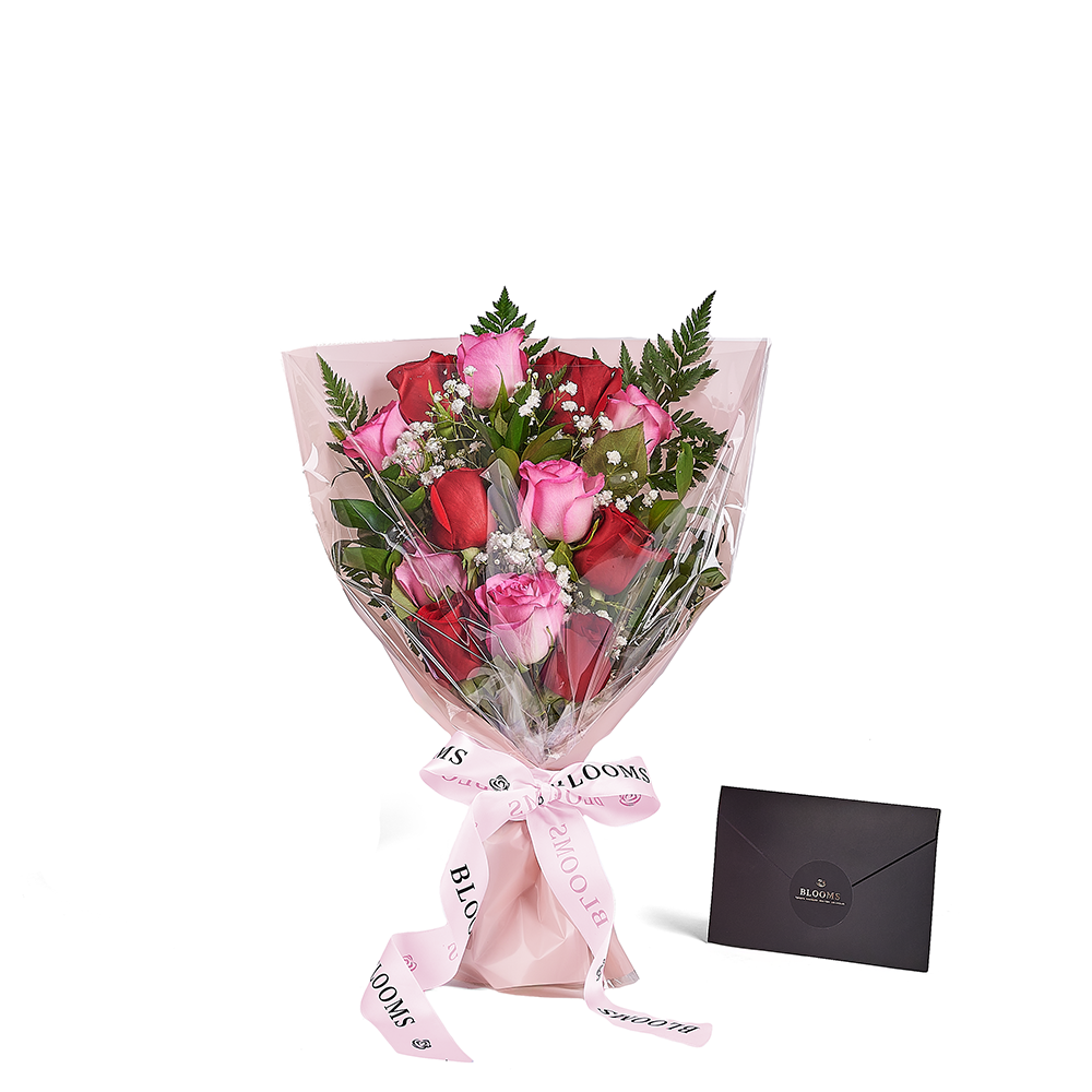 Mother’s Day 12 Stem Red & Pink Bouquet, rose gift, rose, mothers day gift, mothers day, Connecticut delivery