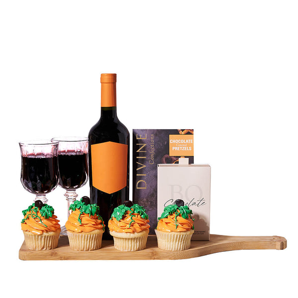 Thanksgiving Wine & Pumpkin Spice Gift Board wine gift baskets