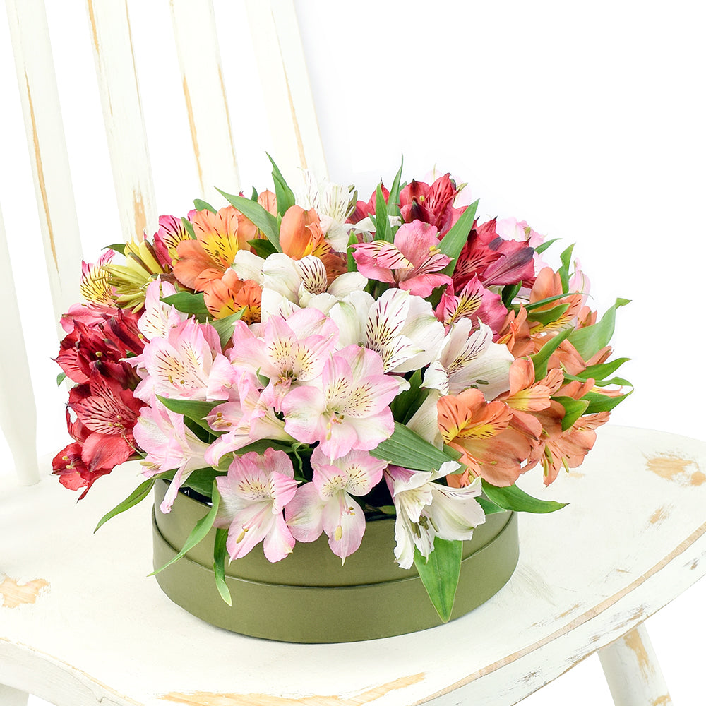 Lilies Floral Hat Box – how the gift is presented