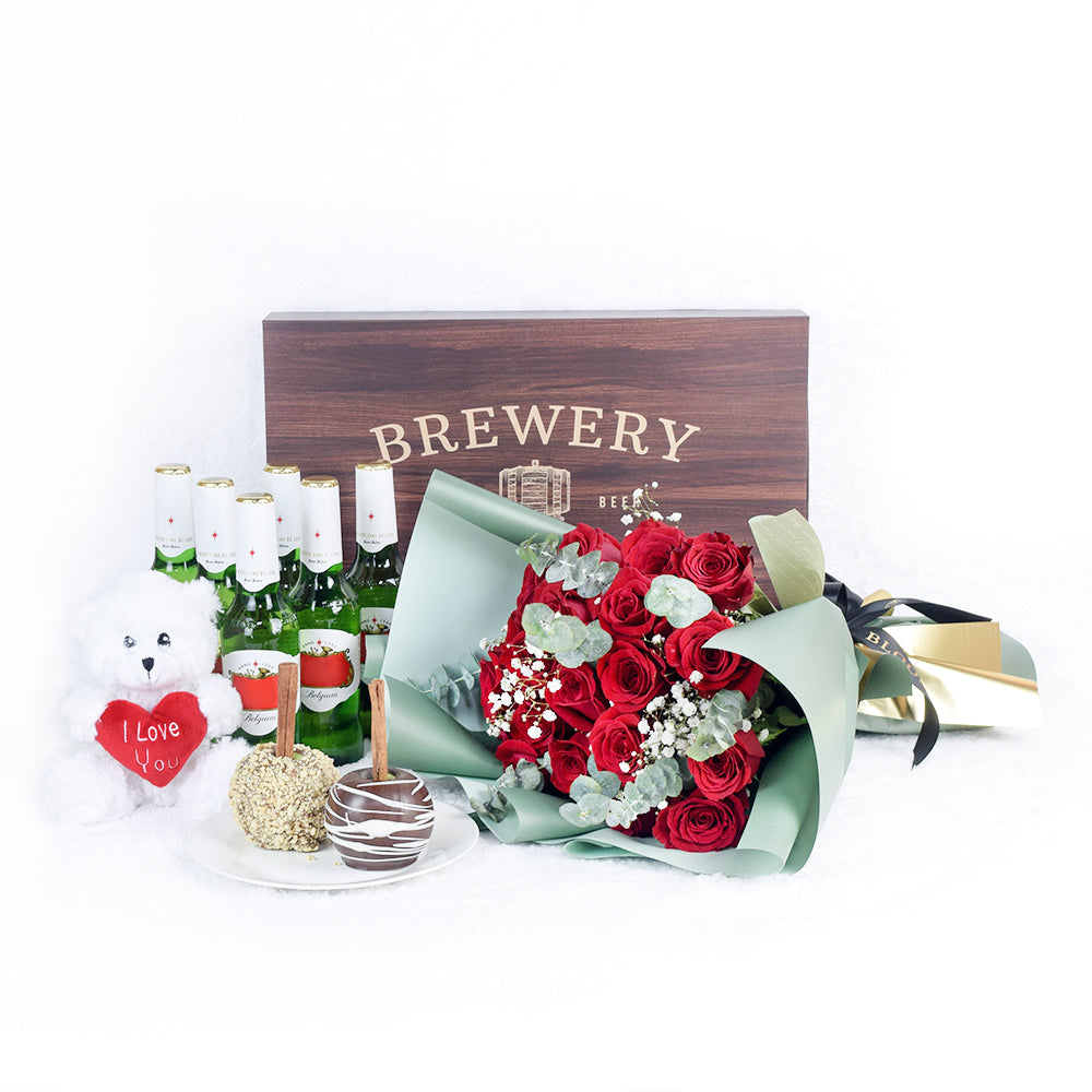 It's A Fun Surprise! Flowers & Beer Gift from Connecticut Blooms is great gift choice this season