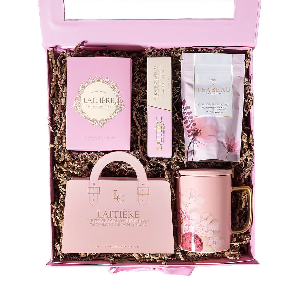 Tea Time & Chocolate Gift Box, tea gift, tea, gourmet gift, gourmet, chocolate gift, chocolate. Connecticut Delivery