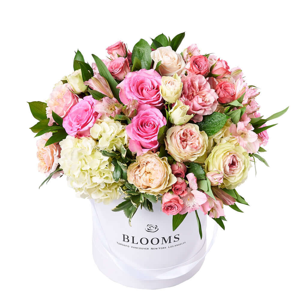 Alluring Rose & Hydrangea Gift Box, gift baskets, floral gifts, Mother’s Day gifts