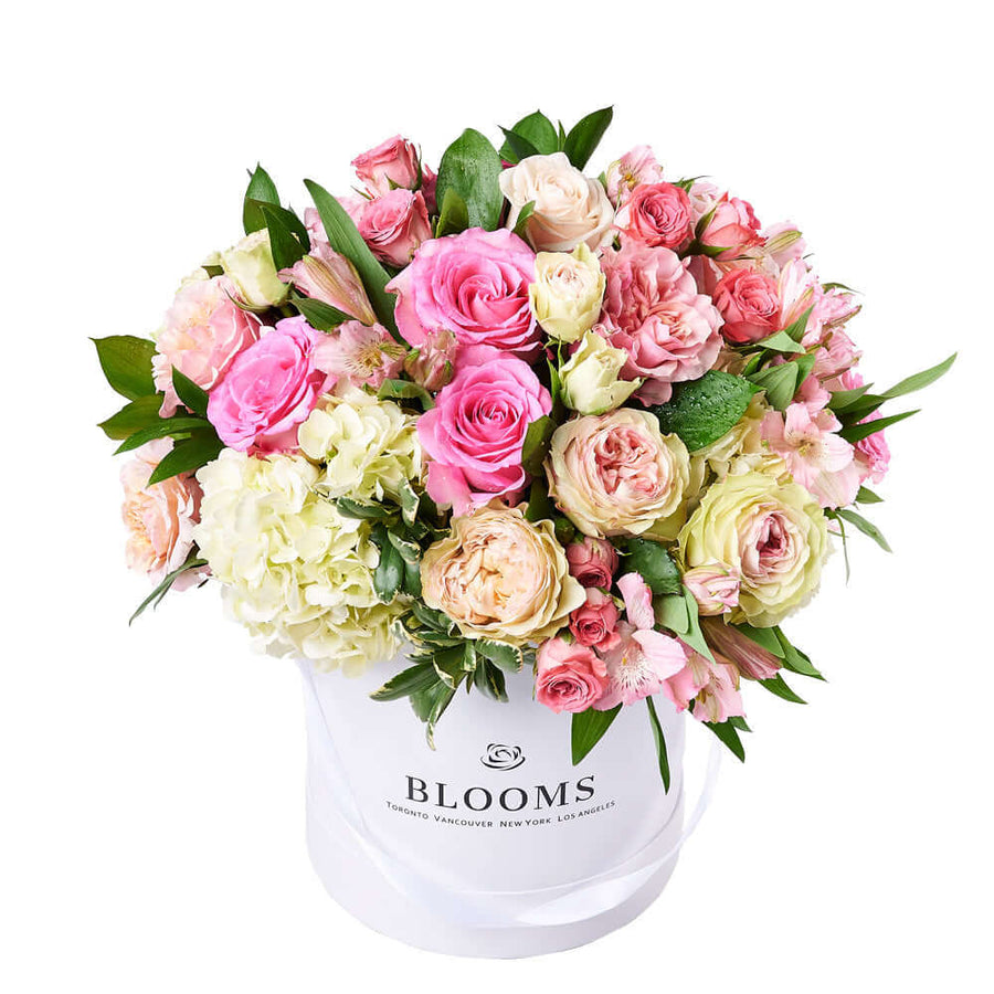 Alluring Rose & Hydrangea Gift Box, gift baskets, floral gifts, Mother’s Day gifts
