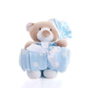 Blue Hugging Blanket Bear, Baby Toys, Toy Plushy, Baby Gifts, Connecticut Delivery