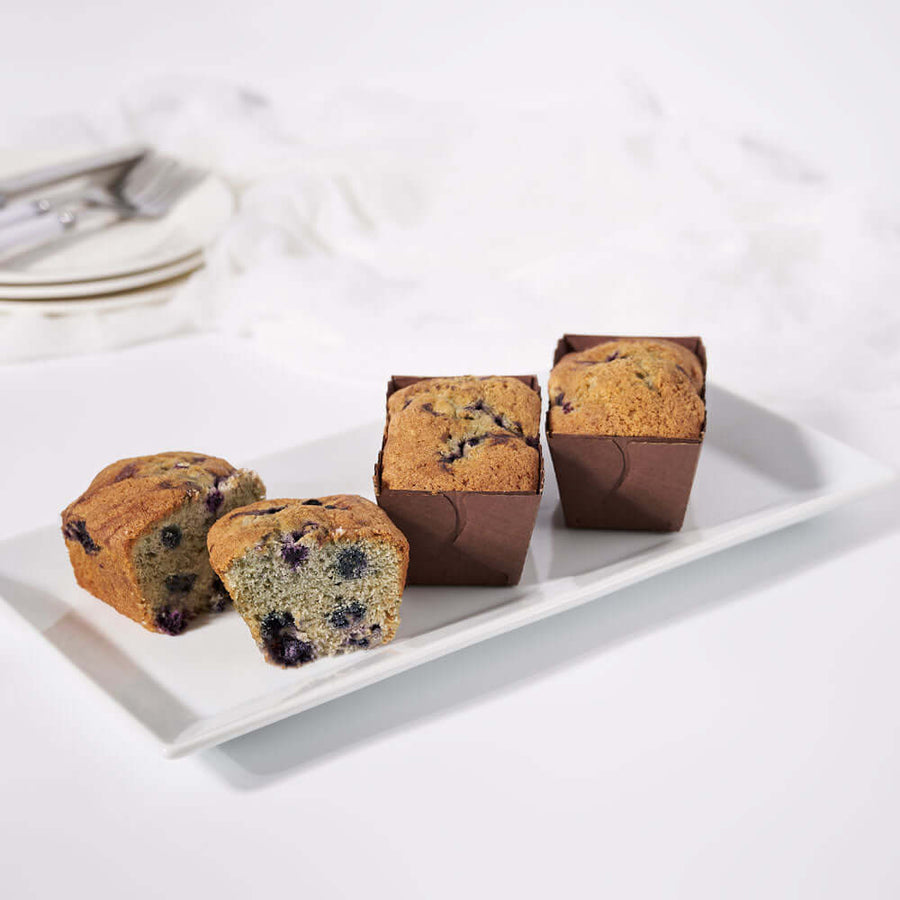 he Blueberry Mini Loaf from Connecticut Blooms is a snack cake that will ensure any event is even more special.