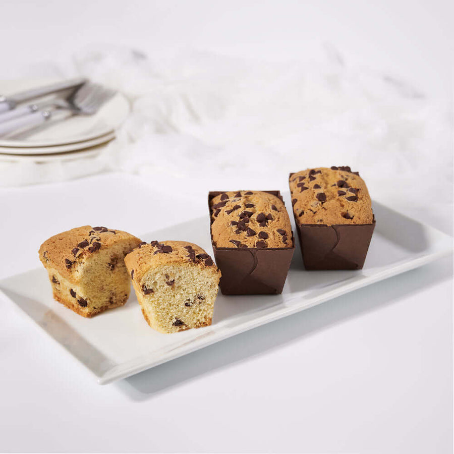 Chocolate Chip Mini Loaf, Mini Cakes, Baked Goods, Connecticut Delivery