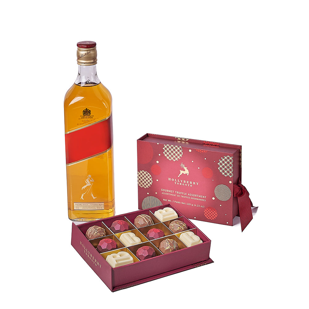 Christmas Liquor &amp; Chocolate Gift, christmas gift, christmas, liquor gift, liquor, Connecticut delivery