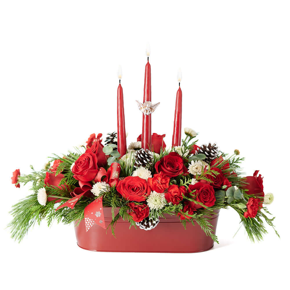 Mixed flower arrangement, Mixed Floral Arrangement, Mix Floral Arrangement, Flower Arrangement, Floral Gift, Floral Arrangement, holiday, christmas, Set 24008-2021, holiday arrangement delivery, delivery holiday arrangement, christmas flowers Connecticut , Connecticut christmas flowers, Connecticut