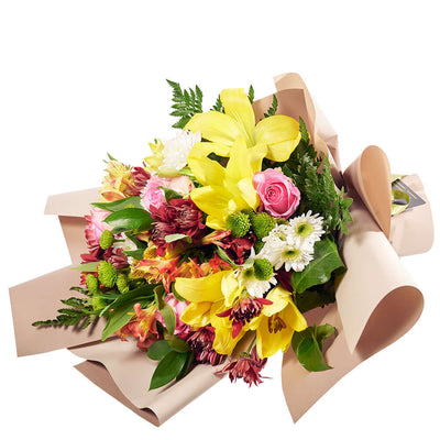 Country Cottage Mixed Peruvian Lily Bouquet from Connecticut Blooms - Mixed Flower Gift - Connecticut Delivery.