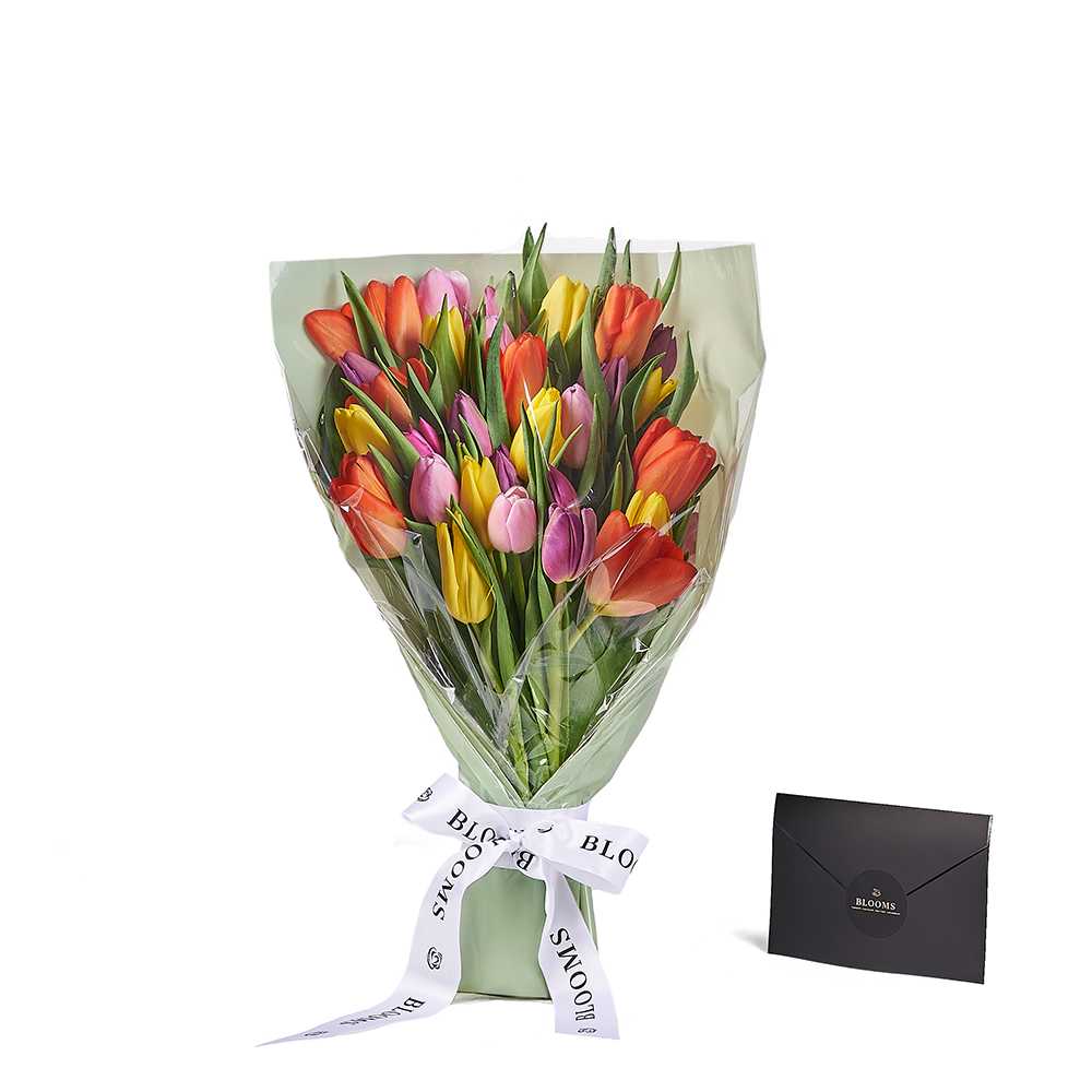 Encapsulated Elegance Tulip Bouquet, tulip gift, tulip, flower gift, flower, seasonal flower gift, seasonal flower, Connecticut delivery