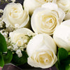 Gorgeous no matter the occasion, the Enduring White Rose Bouquet & Box comes with a beautiful bouquet of white roses in a floral wrap and a pink rose box for a lovely presentation and safe transport.
