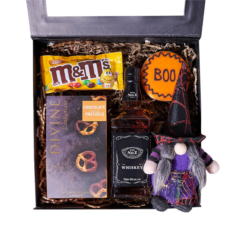 Haunting Spirits & Sweets Gift, halloween gift, halloween, gourmet gift, gourmet, liquor gift, liquor