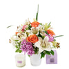 Heavenly Scents Flowers & Candle Gift - Mixed Flower and Candle Set - Connecticut Delivery