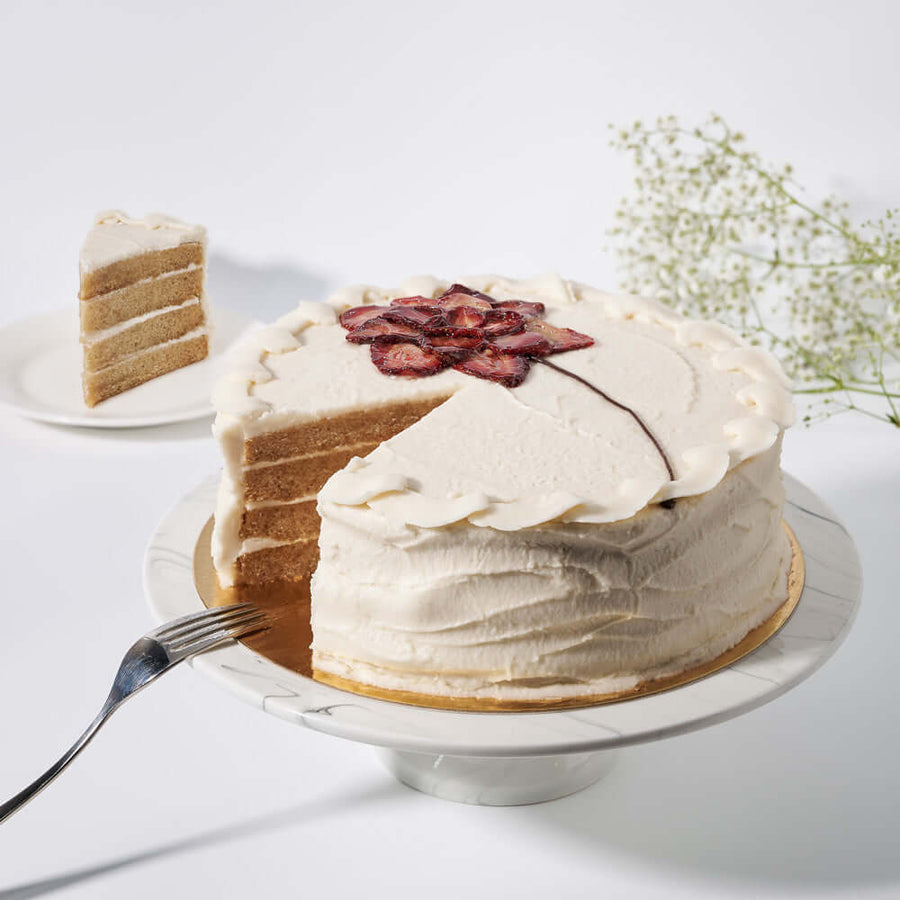 Large Vegan Vanilla Cake, Baked Goods, Vegan Cakes, Connecticut Delivery