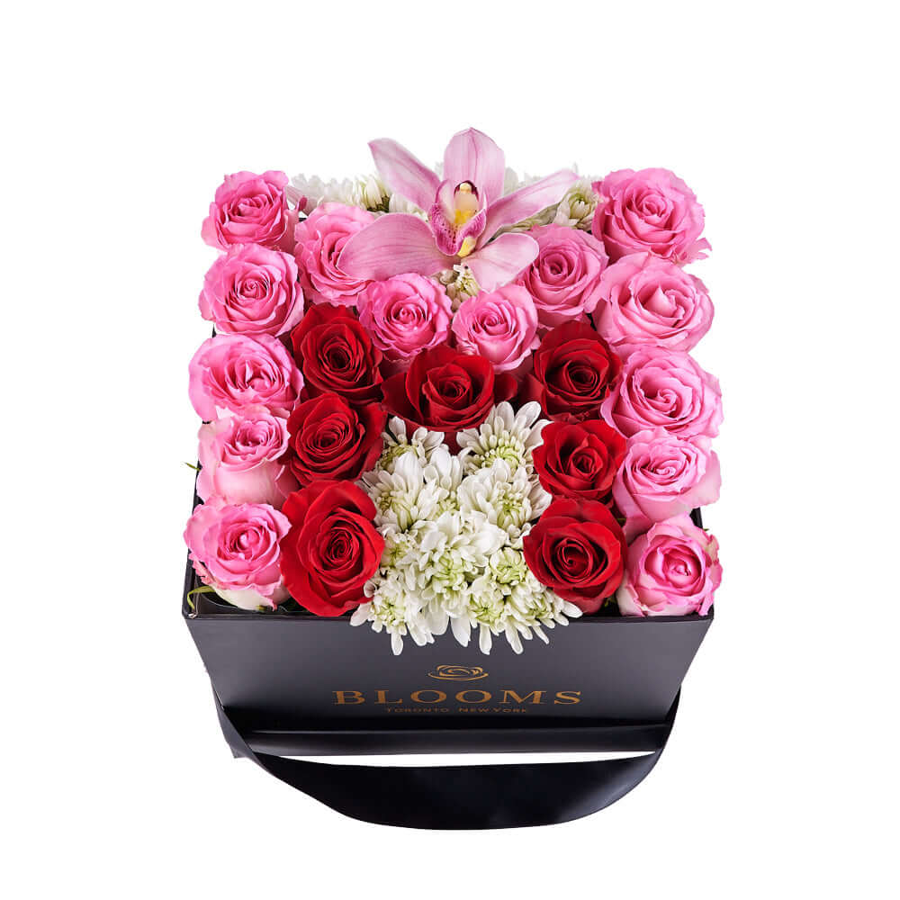 M is for Mom Floral Arrangement, gift baskets, floral gifts, mother's day gifts. Connecticut Delivery