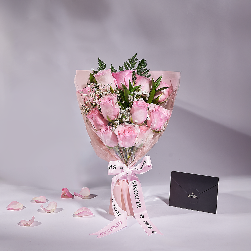 Mother's Day 12 Stem Pink Rose Bouquet with Box, rose gift, rose, mothers day gift, mothers day, Connecticut delivery