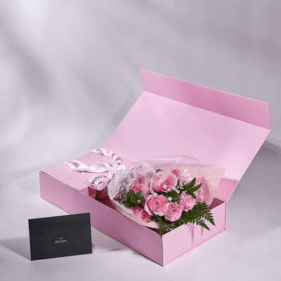 Mother’s Day 12 Stem Pink Rose Bouquet with Box, rose gift, rose, mothers day gift, mothers day, Connecticut delivery