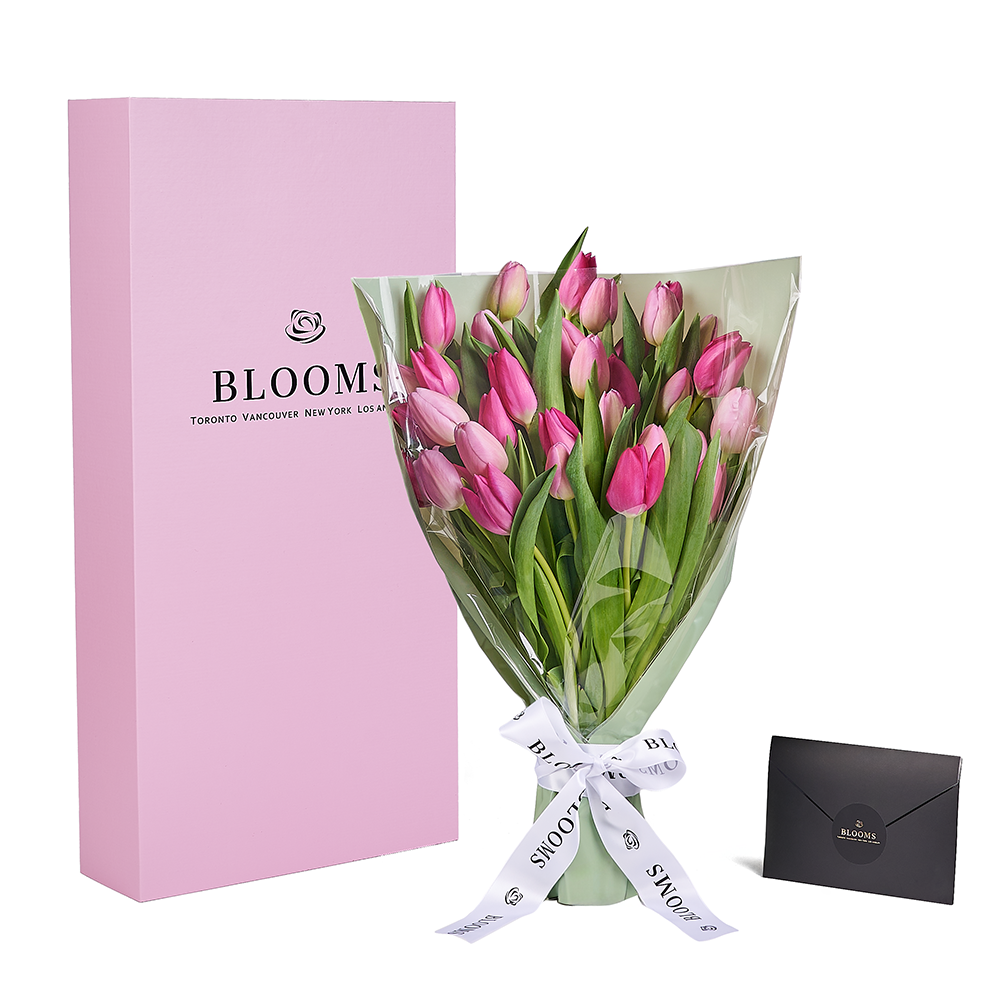 Mother’s Day Assorted Tulip Bouquet & Box, tulip gift, tulip, flower gift, flower, seasonal flower gift, seasonal flower, mothers day gift, mothers day, Connecticut delivery