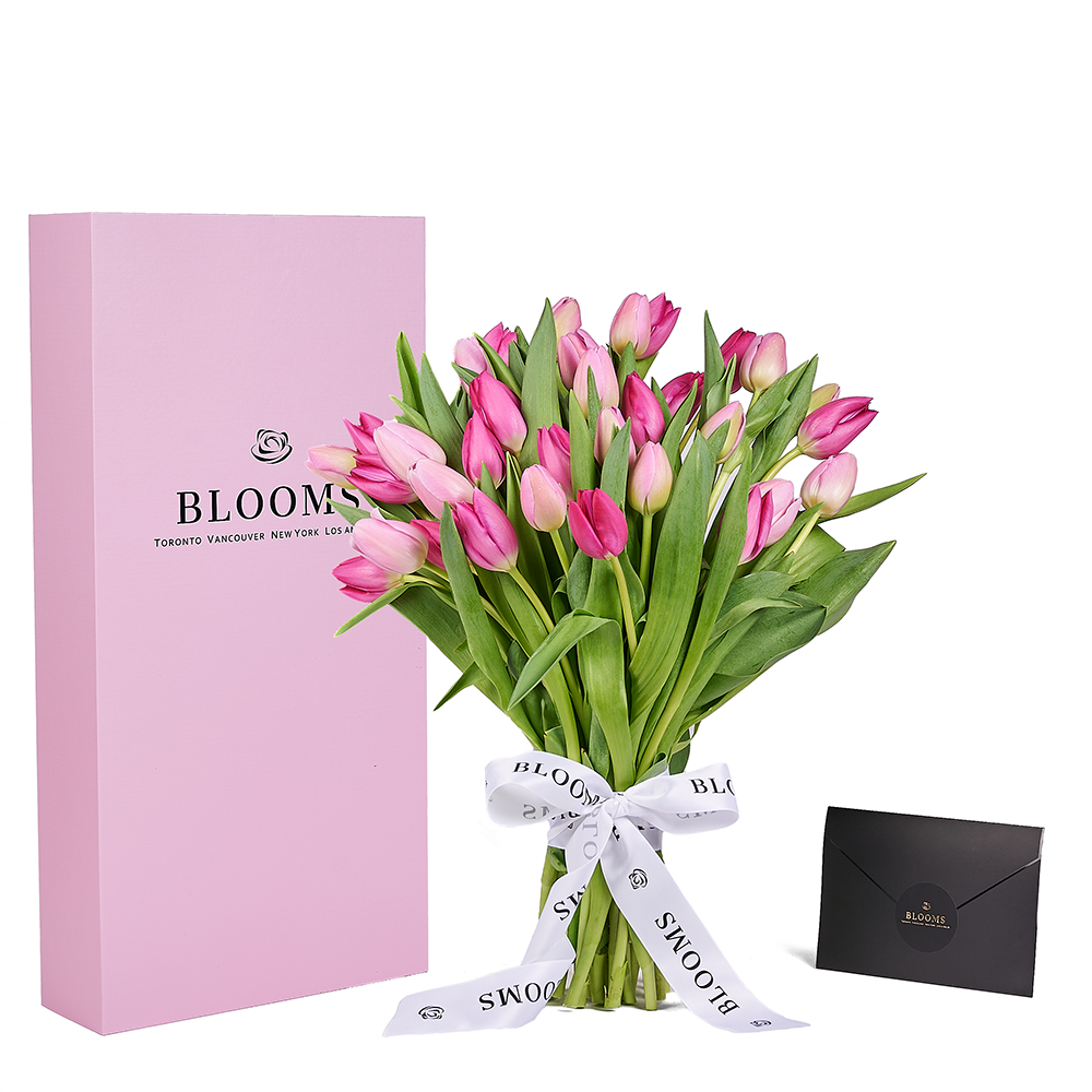 Mother's Day Assorted Tulip Bouquet & Box, tulip gift, tulip, flower gift, flower, seasonal flower gift, seasonal flower, mothers day gift, mothers day, Connecticut delivery
