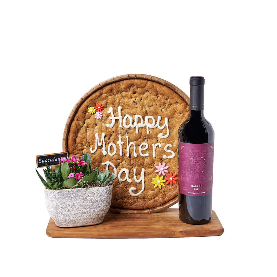 Mother's Day Brunch Gift Set, plant gift, cookie gift, wine gift, mother's day gift, mother's day. Connecticut Delivery