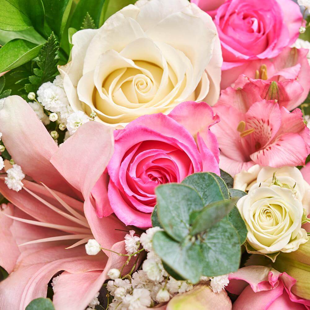 An all-time customer favorite, the Pastel Dreams Mixed Rose Bouquet from Connecticut Blooms is one of our most popular flower gifts.