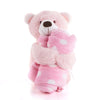 Pink Hugging Blanket Bear, Baby Toys, Plushy Toys, Baby Gifts, Baby Plushies, Connecticut Delivery
