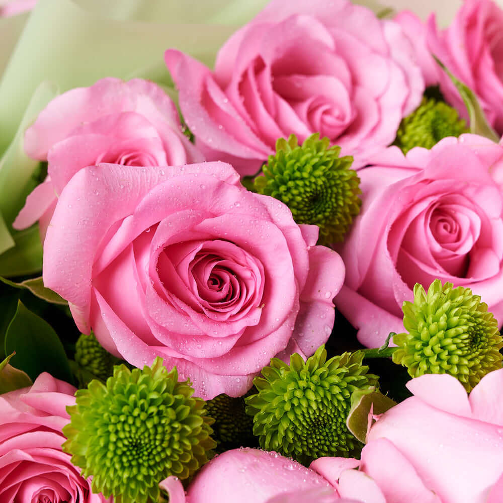 Pink Mixed Rose & Daisy Bouquet with Box, rose gift baskets, gourmet gifts, gifts, roses. Connecticut Delivery
