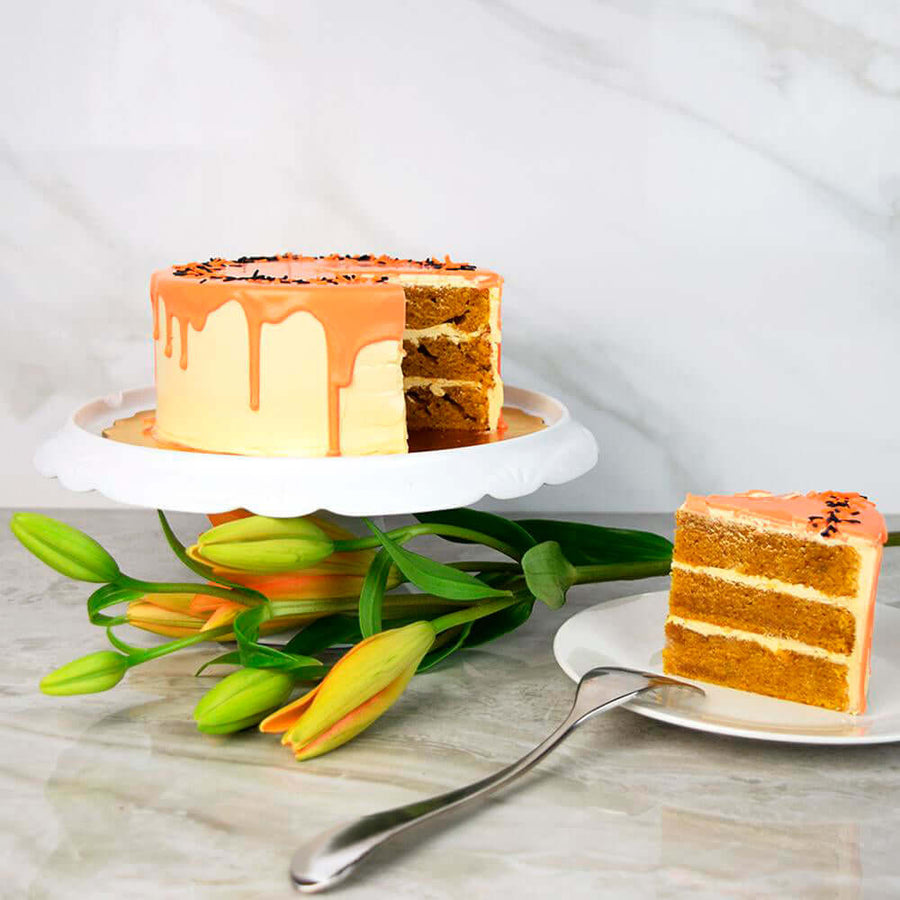 Make the season special with a delicious Pumpkin Spice Cake from Connecticut Blooms. 