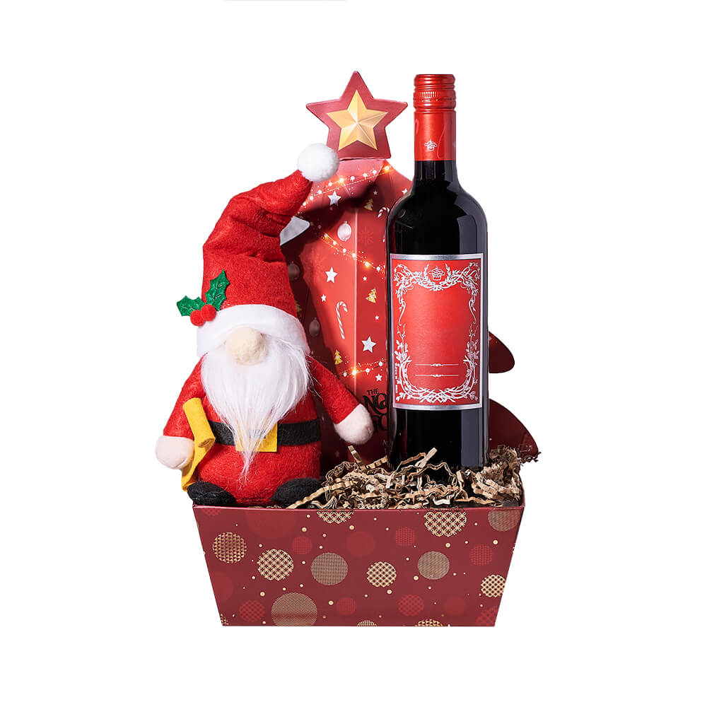 Santa Wine &amp; Truffle Gift, wine gift, wine, gourmet gift, gourmet, christmas gift, christmas, holiday gift, holiday