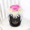 Simplistic Elegance Rose and Mums Box Arrangement - Mixed Floral Hat Box - Connecticut Delivery