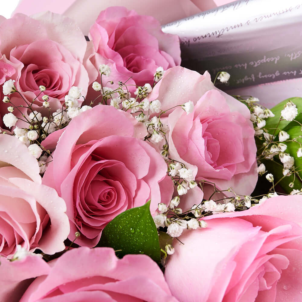 Simply Perfect Pink Rose Bouquet & Box, rose gift, floral gifts, gifts, flowers, mother’s day. Connecticut Delivery