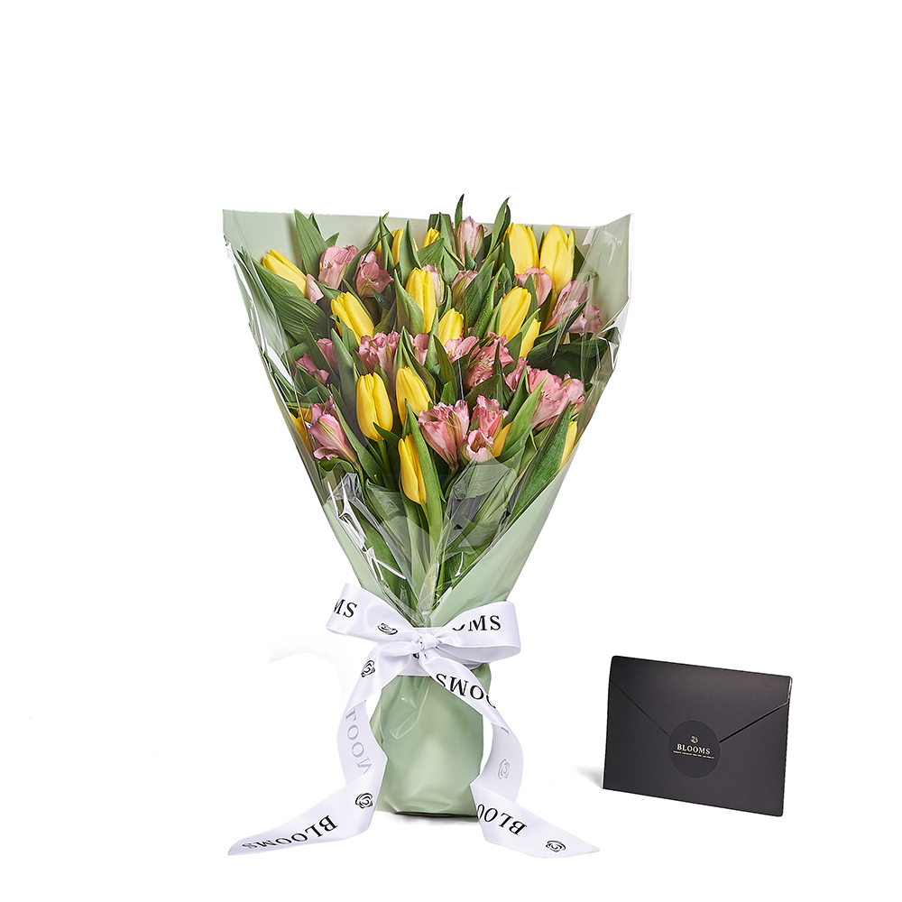 Spring Radiance Mixed Bouquet, tulip gift, tulips, flower gift, flower, seasonal flower gift, seasonal flower, Connecticut delivery
