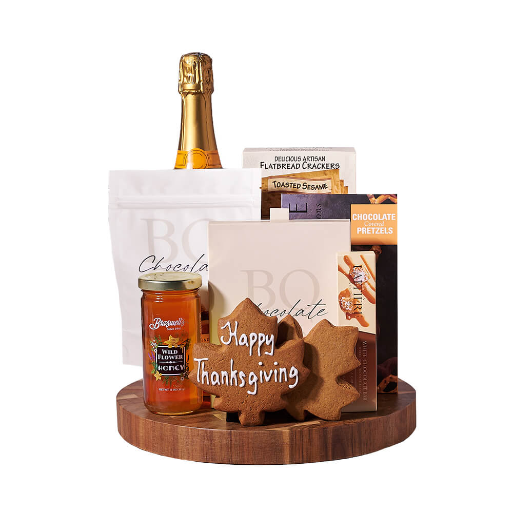 Thanksgiving Champagne &amp; Snack Gift Board, champagne gift, champagne, sparkling wine gift, sparkling wine, gourmet gift, gourmet, thanksgiving gift, thanksgiving