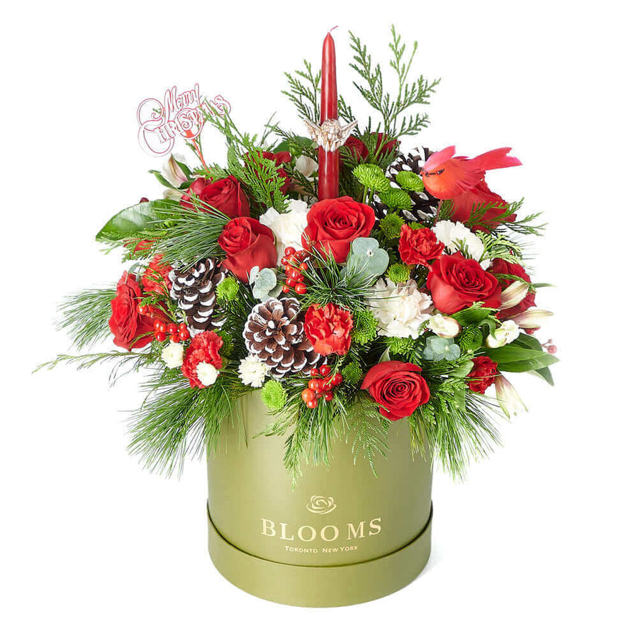 Mix Floral Arrangement, Floral Arrangement, holiday, christmas, Floral Gift, Floral Gift Box, Set 23993-2021, holiday flower box delivery, delivery flower box, christmas box Connecticut , Connecticut christmas box, Connecticut