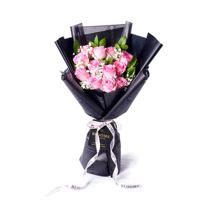 Valentine's Day 12 Stem Pink Rose Bouquet, Connecticut Flower Delivery, Valentine's Day gifts, rose gifts