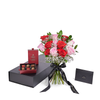 Valentine’s Day Dozen Red & Pink Rose Bouquet With Box & Chocolate, Connecticut Flower Delivery, Valentine's Day gifts