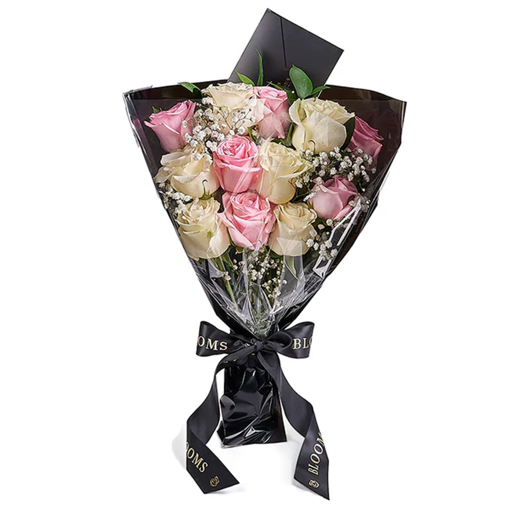 Valentine's Day 12 Stem Pink & White Rose Bouquet, valentines day gift, valentines day, rose gift, rose, Connecticut delivery