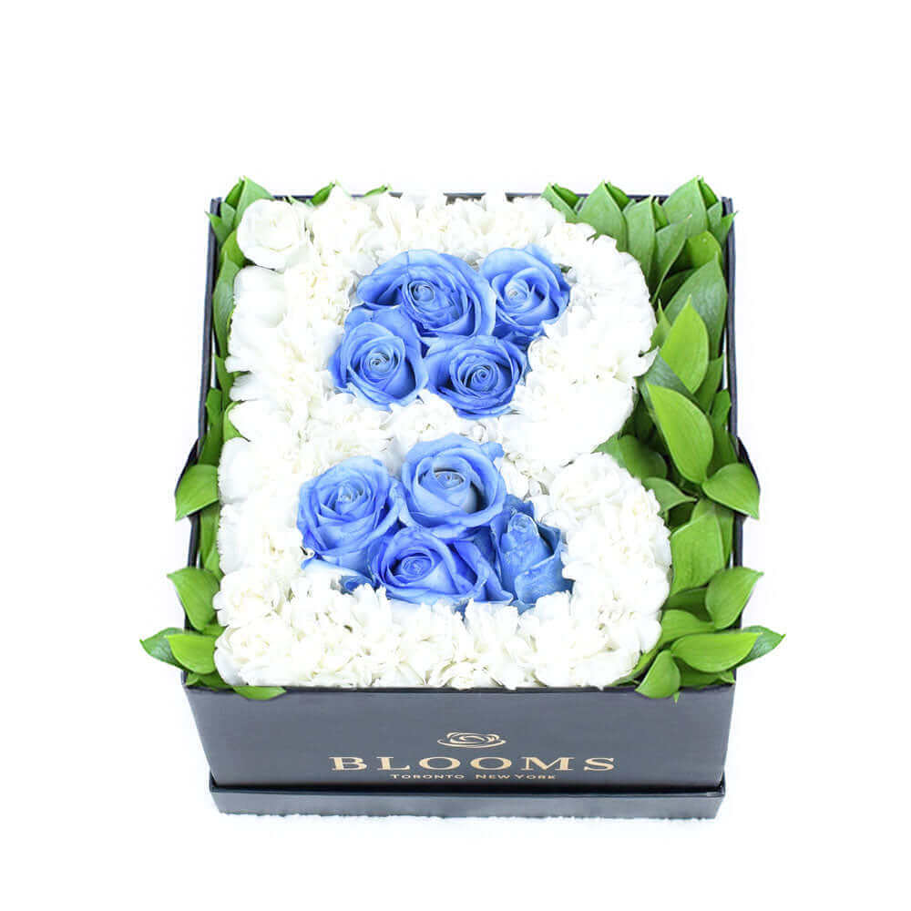 Welcome Baby Boy Flower Box - Baby Shower Floral Hat Box - Connecticut Delivery