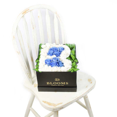 Welcome Baby Boy Flower Box - Baby Shower Floral Hat Box - Connecticut Delivery