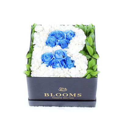 Welcome Baby Boy Flower Box - Baby Shower Floral Hat Box - Connecticut Delivery