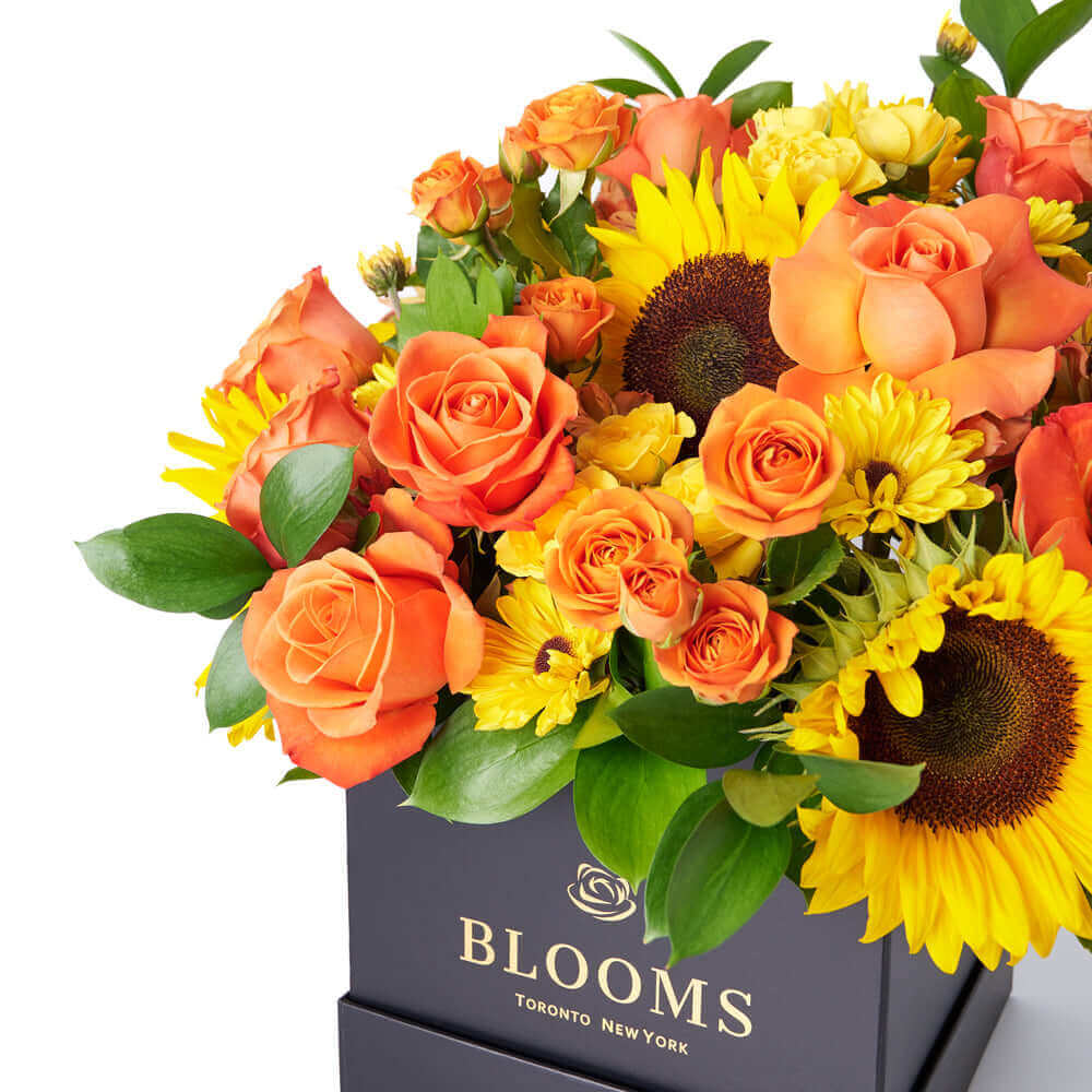 ou Are My Sunshine Sunflower Box Gift, assorted mixed flowers gift, sunflower mixed flowers gift, box gift delivery Connecticut Blooms - Connecticut Delivery