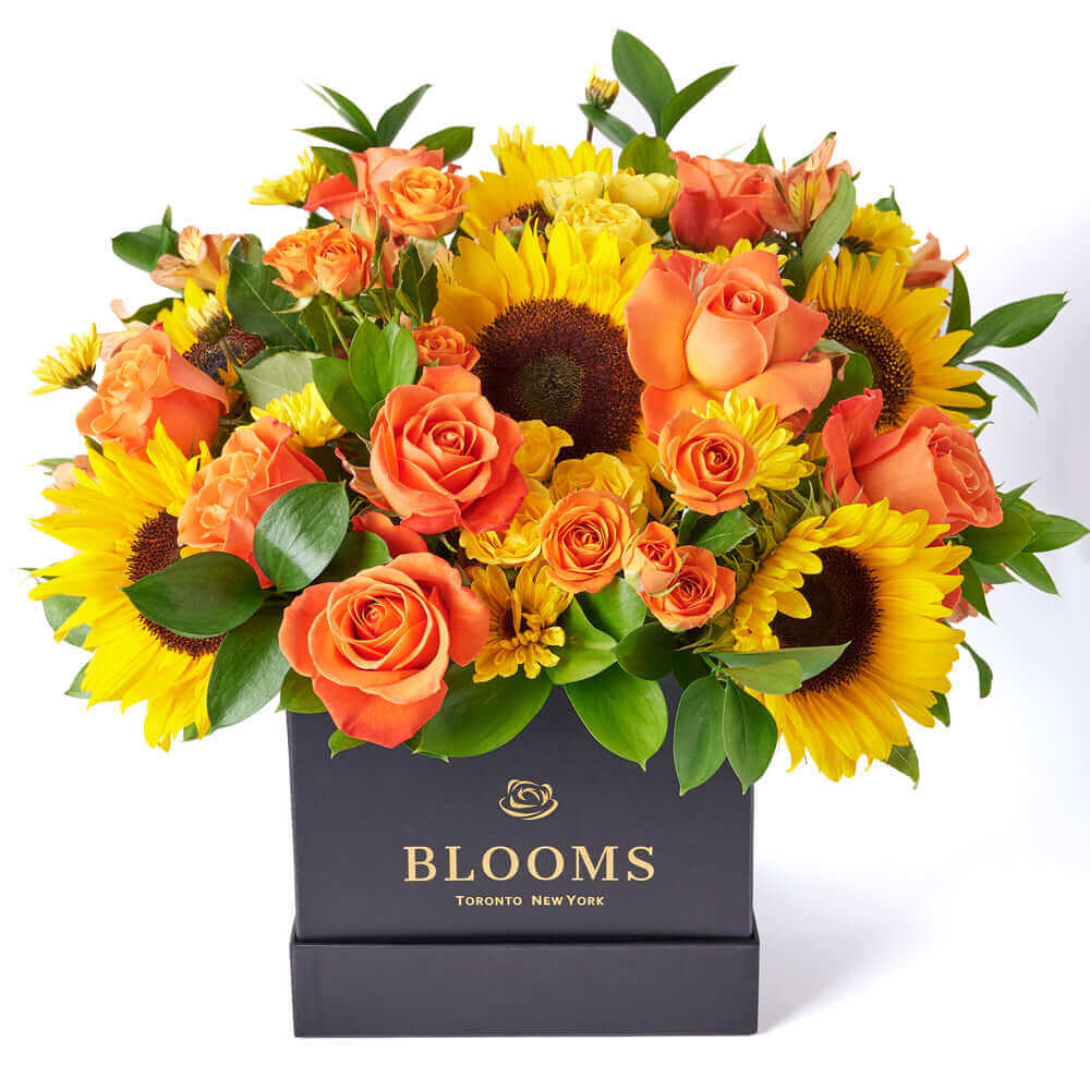 ou Are My Sunshine Sunflower Box Gift, assorted mixed flowers gift, sunflower mixed flowers gift, box gift delivery Connecticut Blooms - Connecticut Delivery