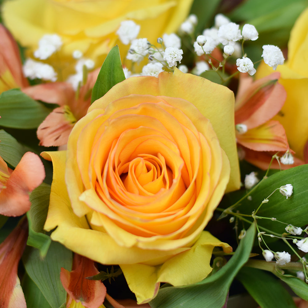 Autumnal Sunset Arrangement - Connecticut Delivery