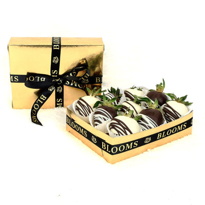Berry Drizzle Chocolate Dipped Strawberries - Chocolate Gift - Connecticut Delivery