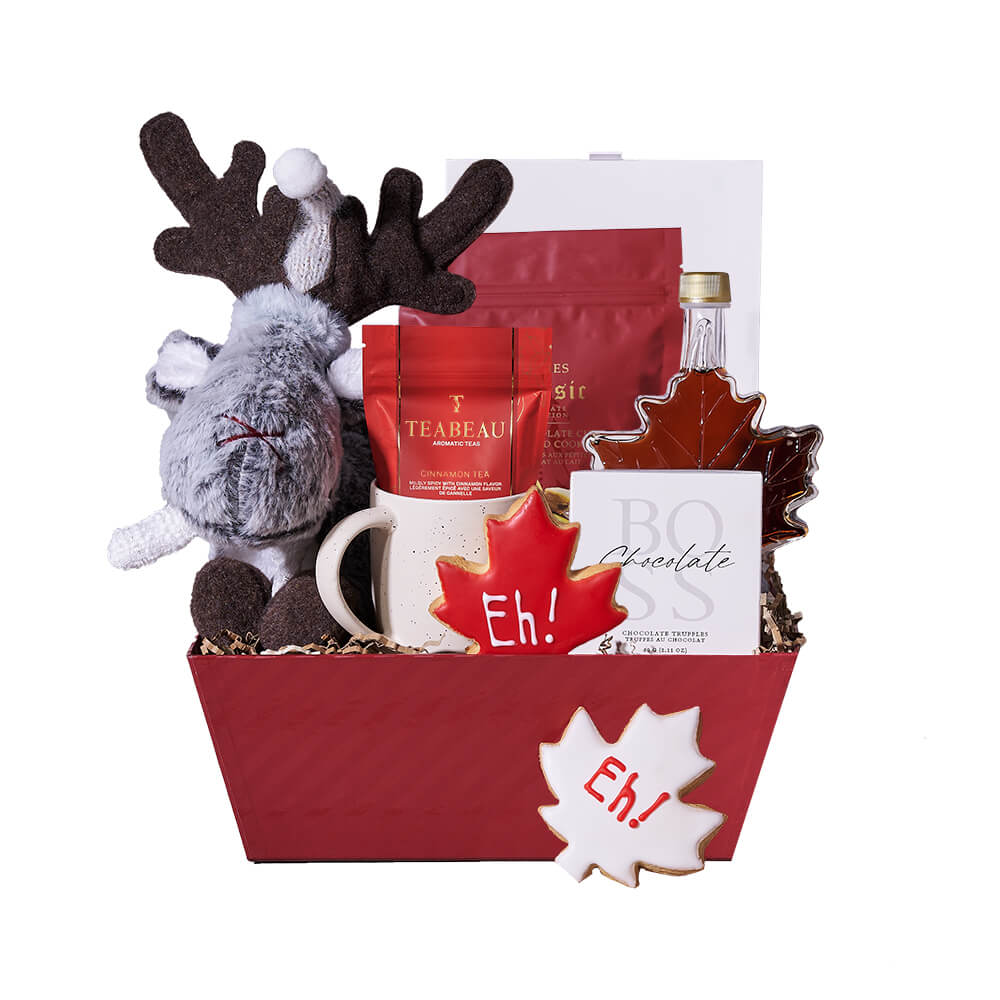 Canada Day Moose &amp; Tea Gift, canada day gift, canada day, gourmet gift, gourmet, tea gift, tea