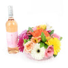 Celebrating Her Flowers & Wine Gift - Champaigne Gift Set - Connecticut Delivery