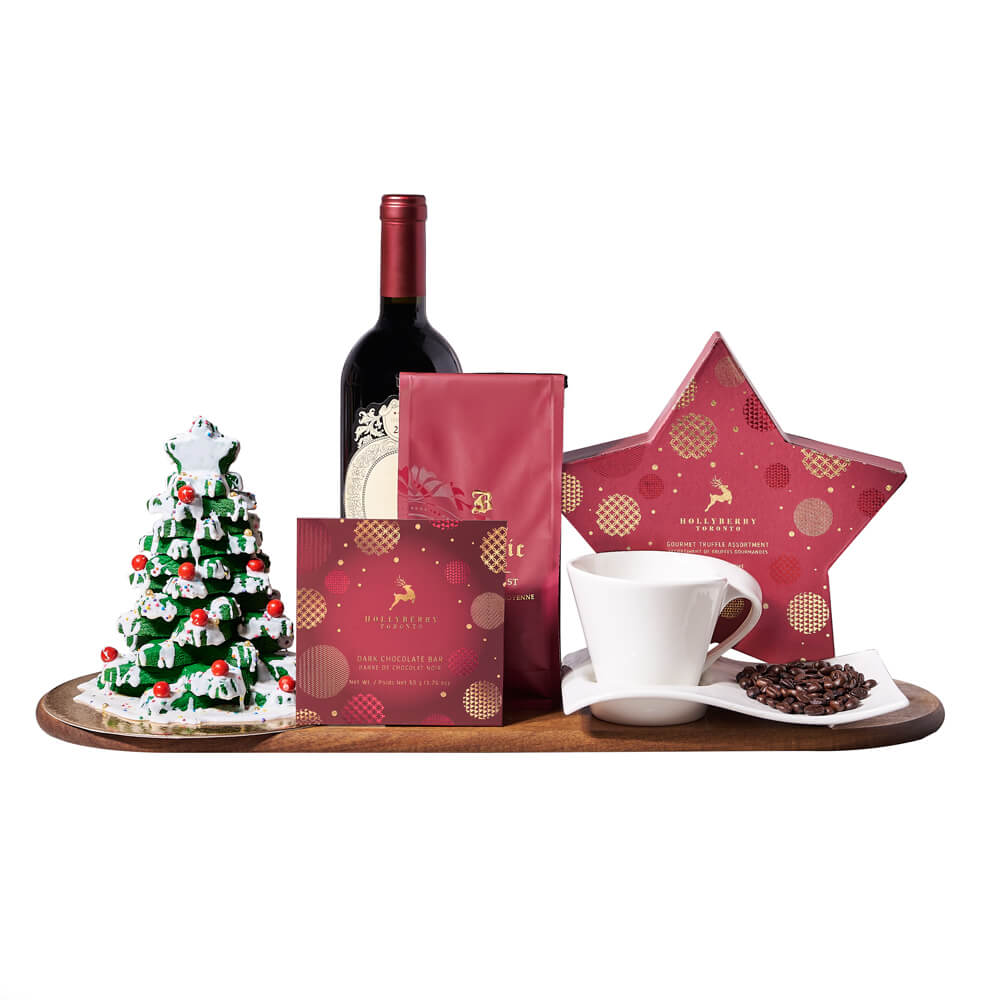 Comforting Christmas Coffee &amp; Wine Gift, christmas gift, christmas, holiday gift, holiday, coffee gift, coffee